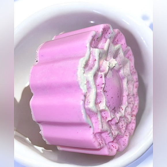 Lavender Shimmer cream soap handmade 3x3 inches 5oz made with DONKEY milk - Picture 2 of 3